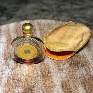 Vintage Rochas Byzantine, Perfume Bottle with Gold Cap with bag